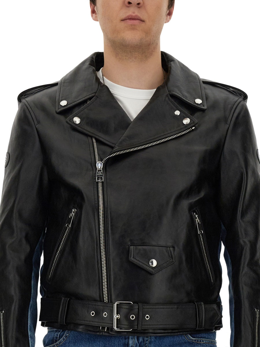 ALEXANDER MCQUEEN Men's Combo Biker Jacket