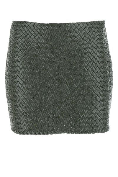 BOTTEGA VENETA Stylish Leather Mini Skirt for Women
