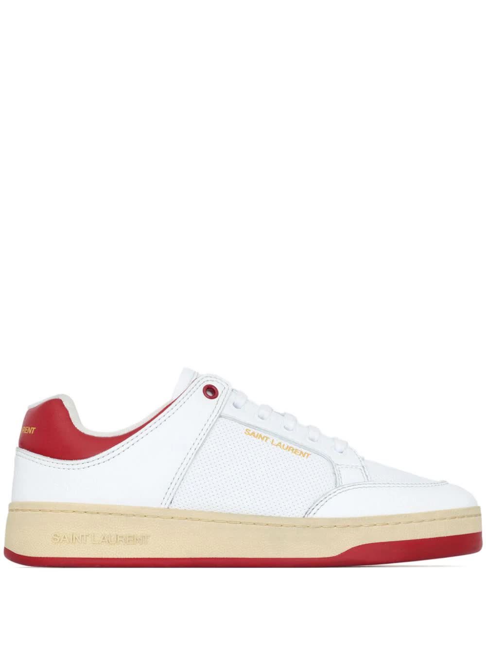 SAINT LAURENT Classic White Cotton Sneakers for Women