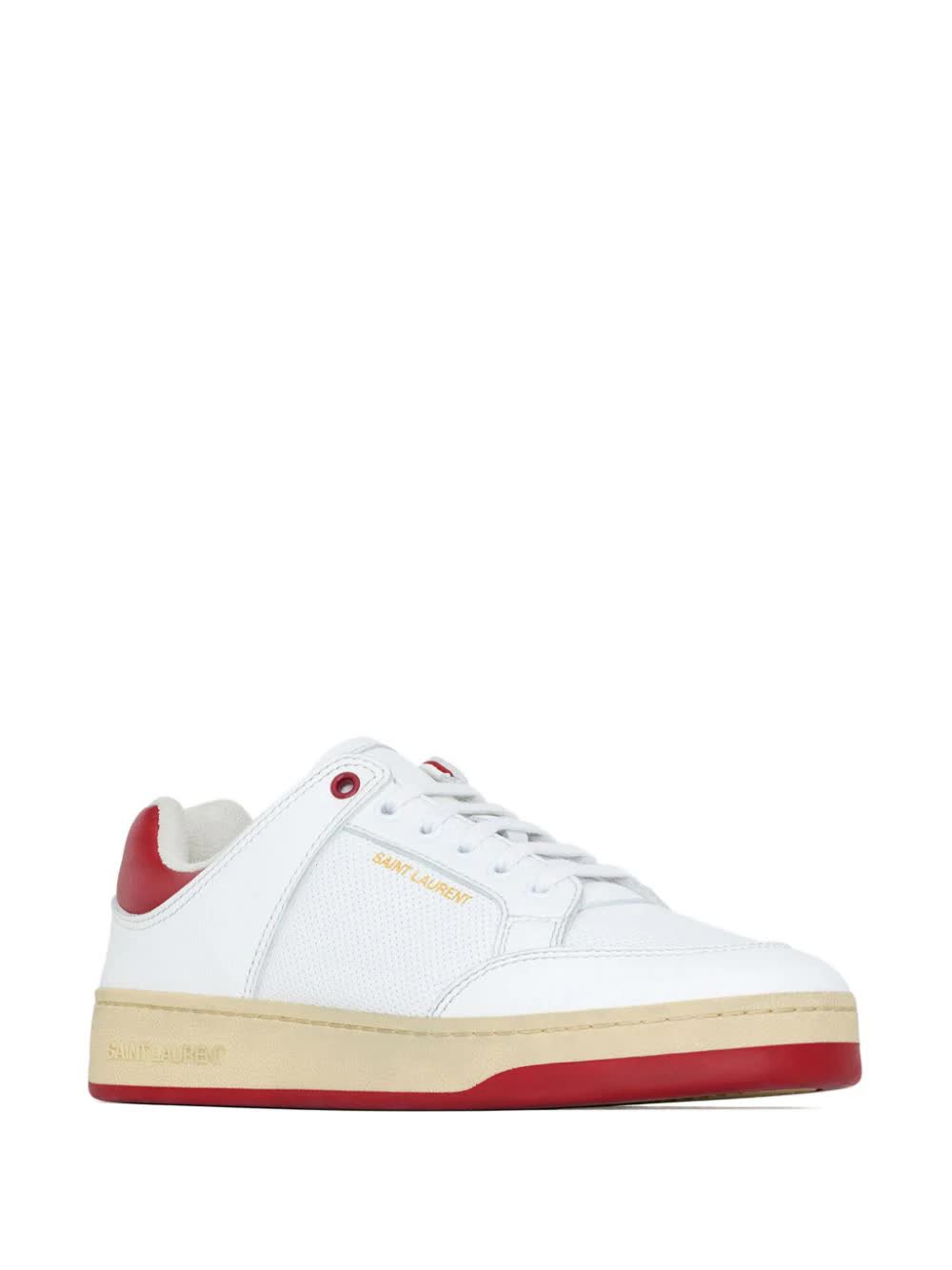 SAINT LAURENT Classic White Cotton Sneakers for Women
