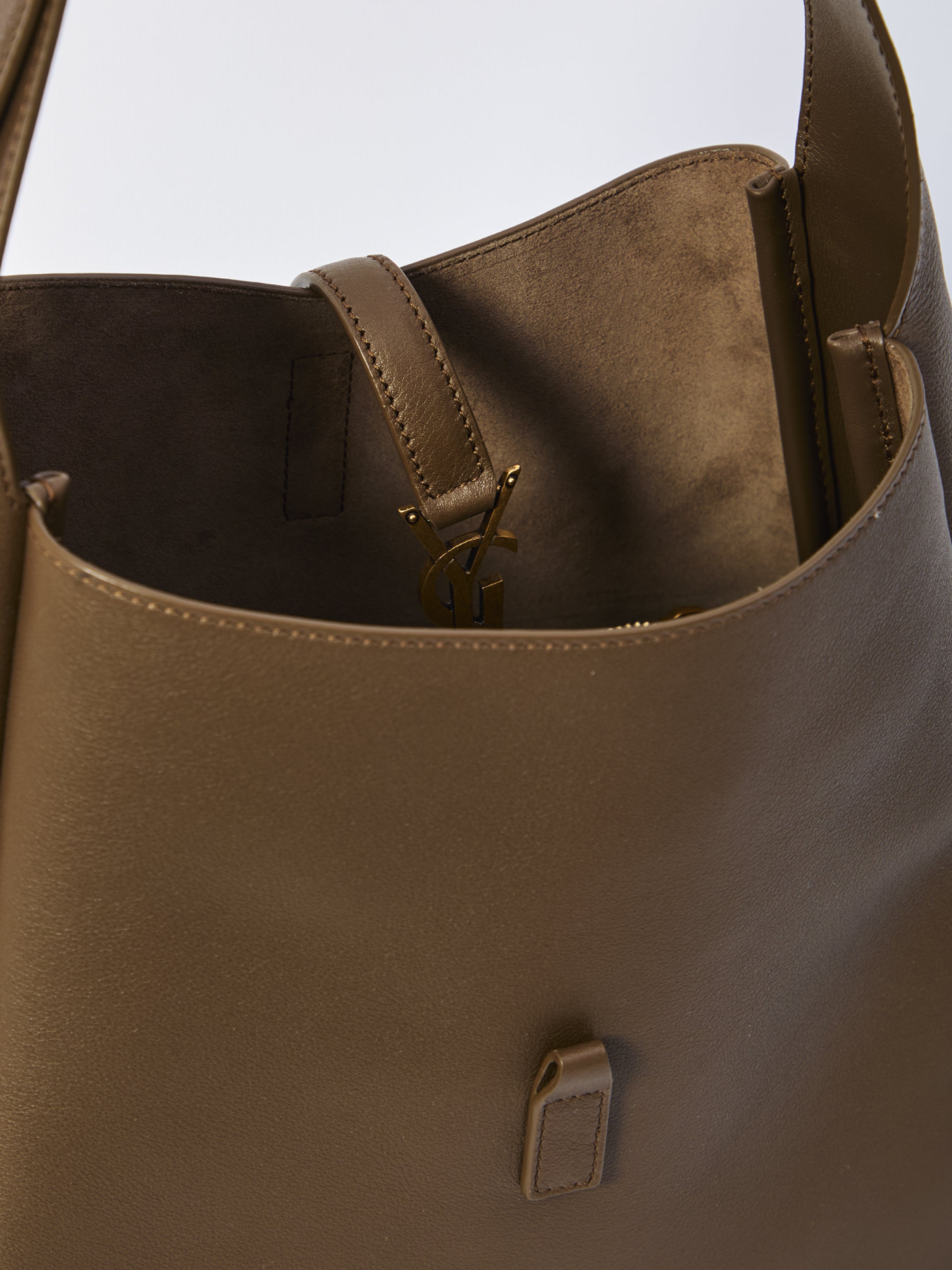 SAINT LAURENT Mini Handbag in Soft Hammered Leather with Adjustable Strap