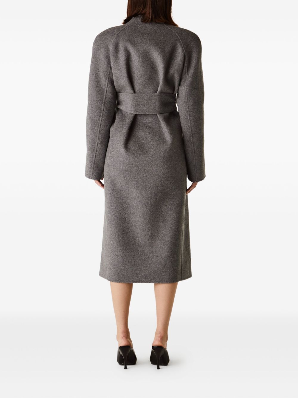 KHAITE Wool Long Jacket with Self-Tie Belt for Women - FW25