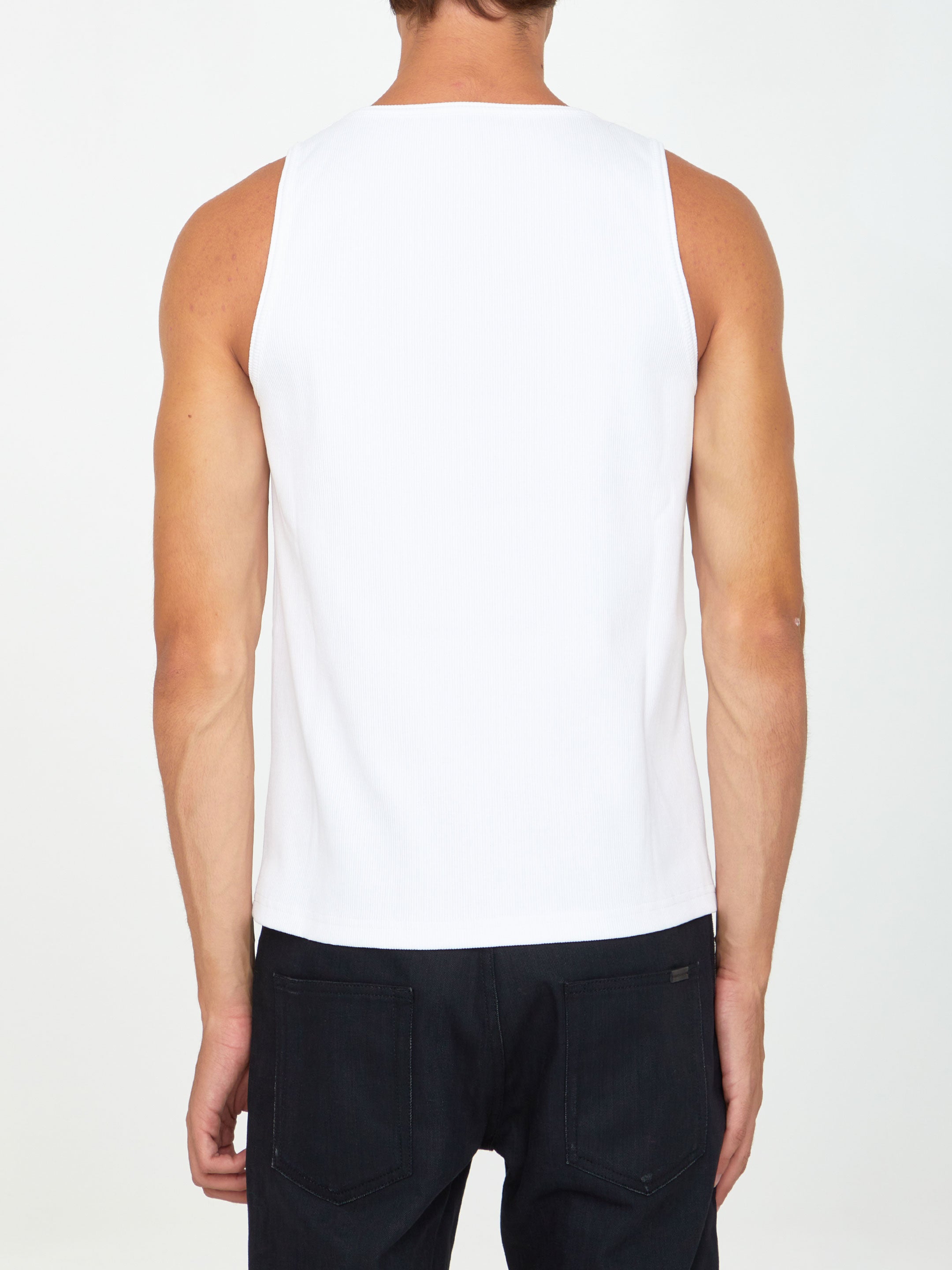 BOTTEGA VENETA Stretch Cotton Tank Top for Men - SS25 Collection