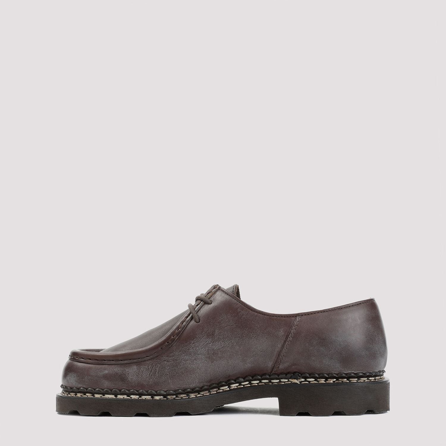 PARABOOT Men's Moccasin with Rubber Sole - 3cm Height