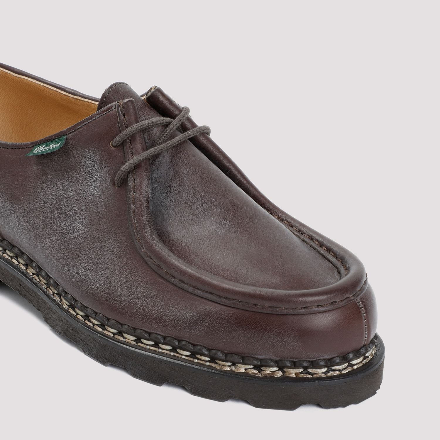 PARABOOT Men's Moccasin with Rubber Sole - 3cm Height