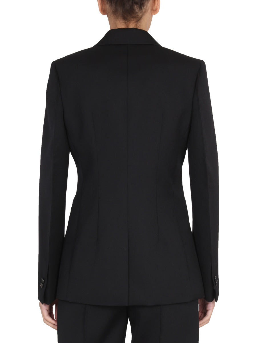 BOTTEGA VENETA Elevated Women's Wool Jacket with Satin Chintz Lapels