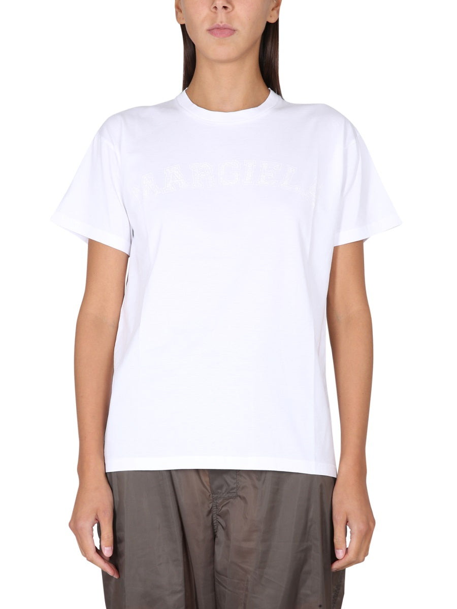 MAISON MARGIELA Crawling Logo Print Crewneck T-Shirt - Women's