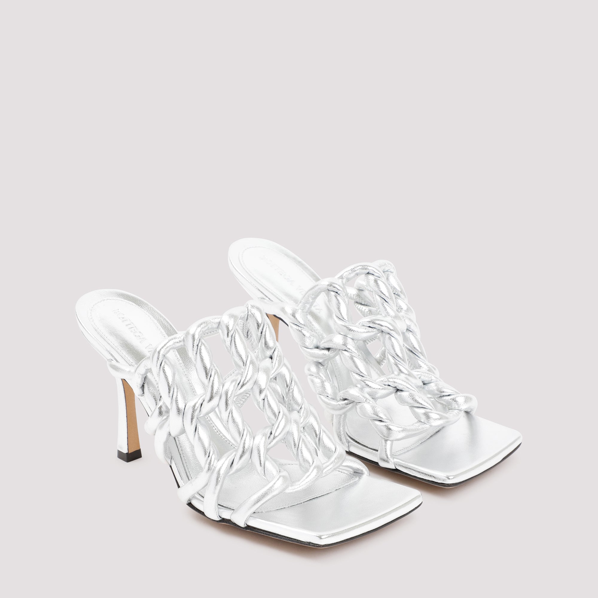 BOTTEGA VENETA Leather Stretch Flat Sandals for Women