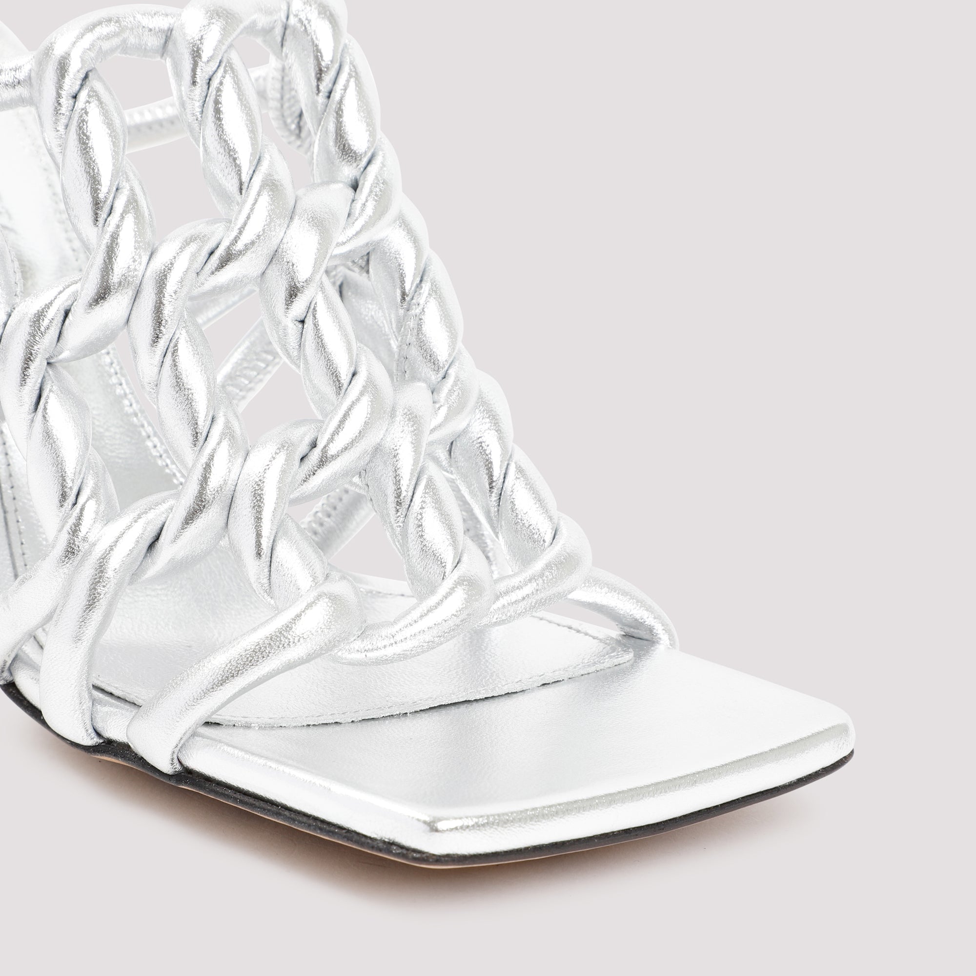 BOTTEGA VENETA Leather Stretch Flat Sandals for Women