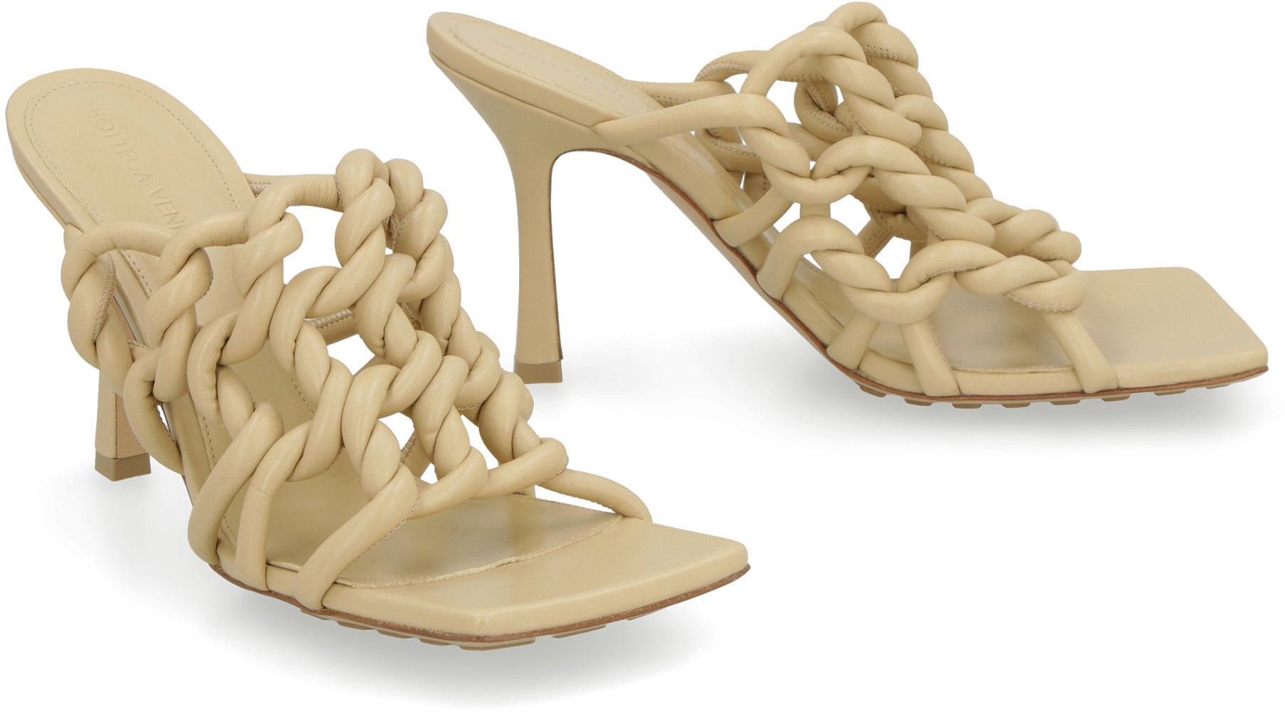 BOTTEGA VENETA Twisted Tubular Stiletto Sandals