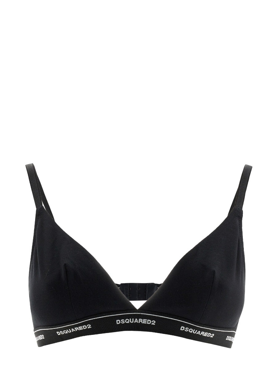 DSQUARED Logo-Detail Bra with Adjustable Closure