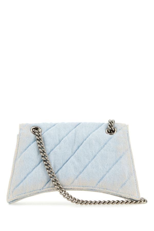 BALENCIAGA Denim Crush S Mini Shoulder Bag