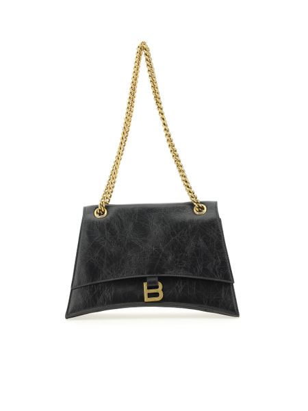 BALENCIAGA Mini Leather Crush M Shoulder Handbag