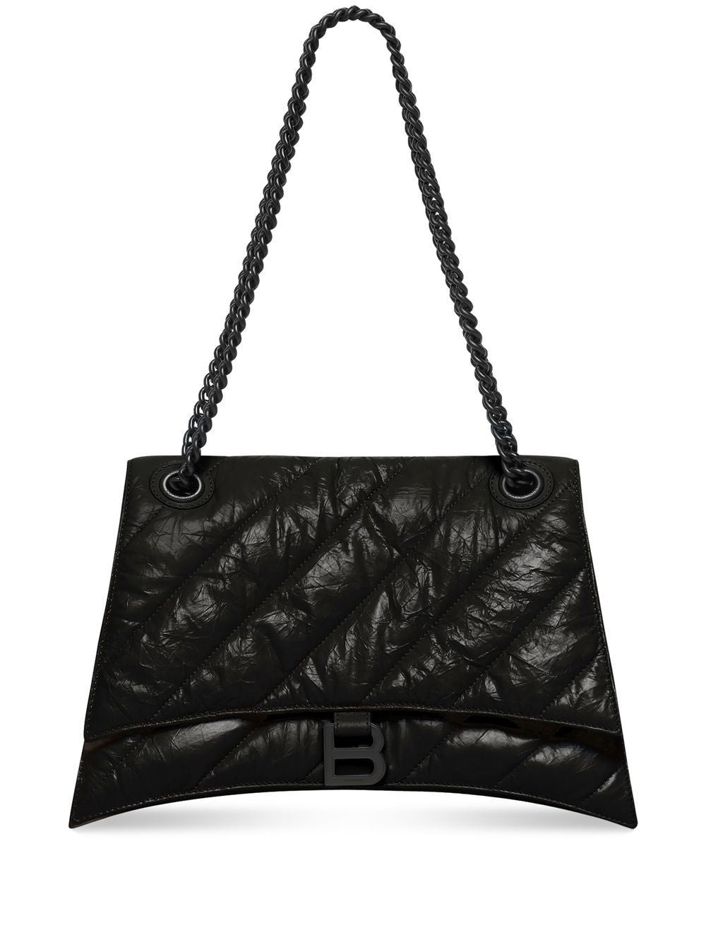 BALENCIAGA Leather Crush M Shoulder Handbag