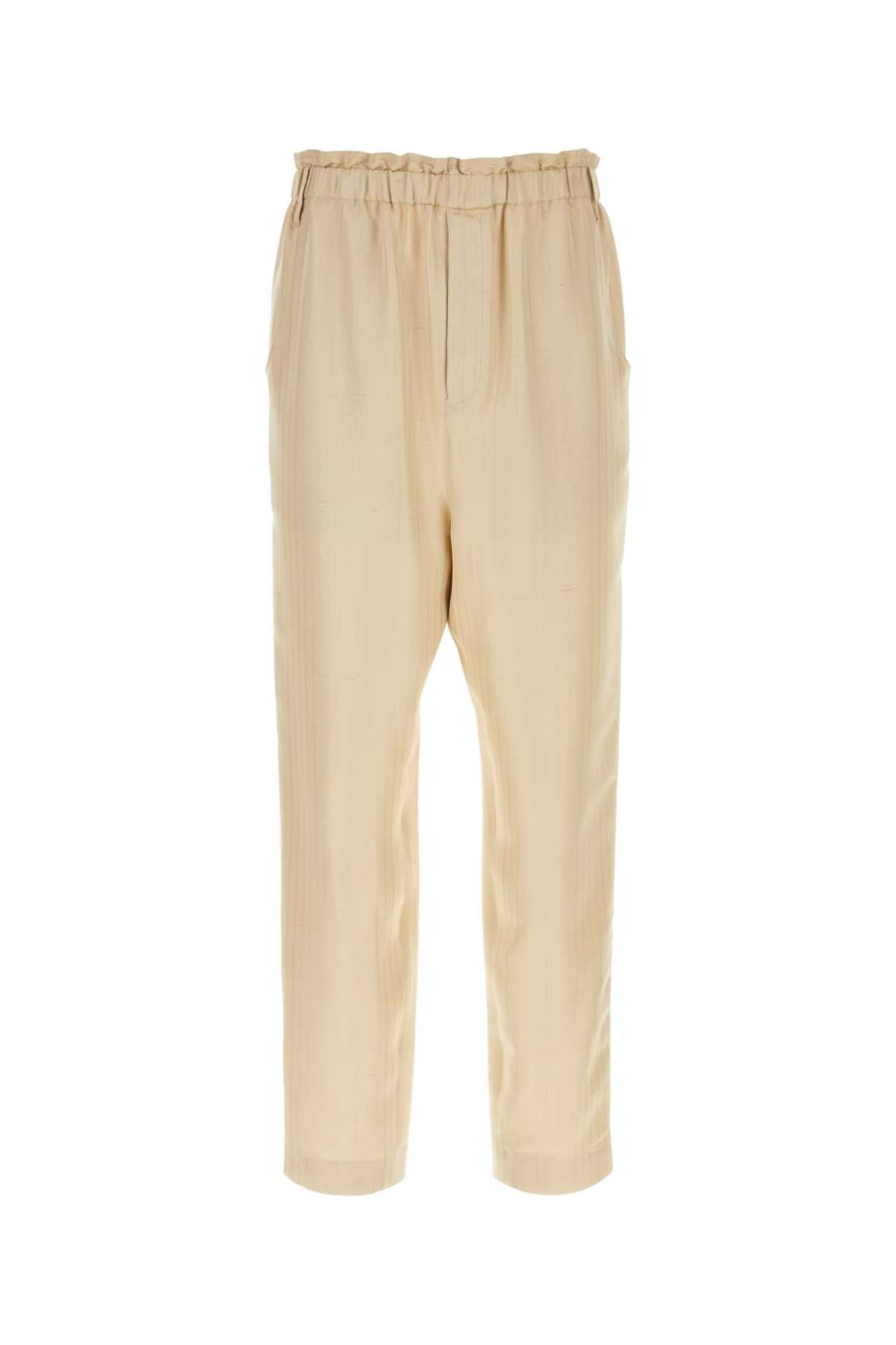 SAINT LAURENT Embroidered Satin Trousers for Men