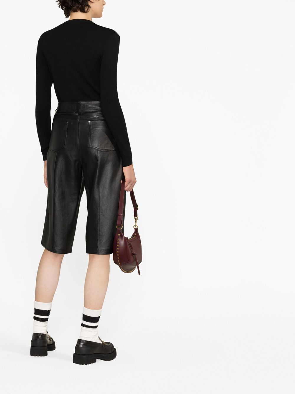 GUCCI Women's Luxe Leather Sweater