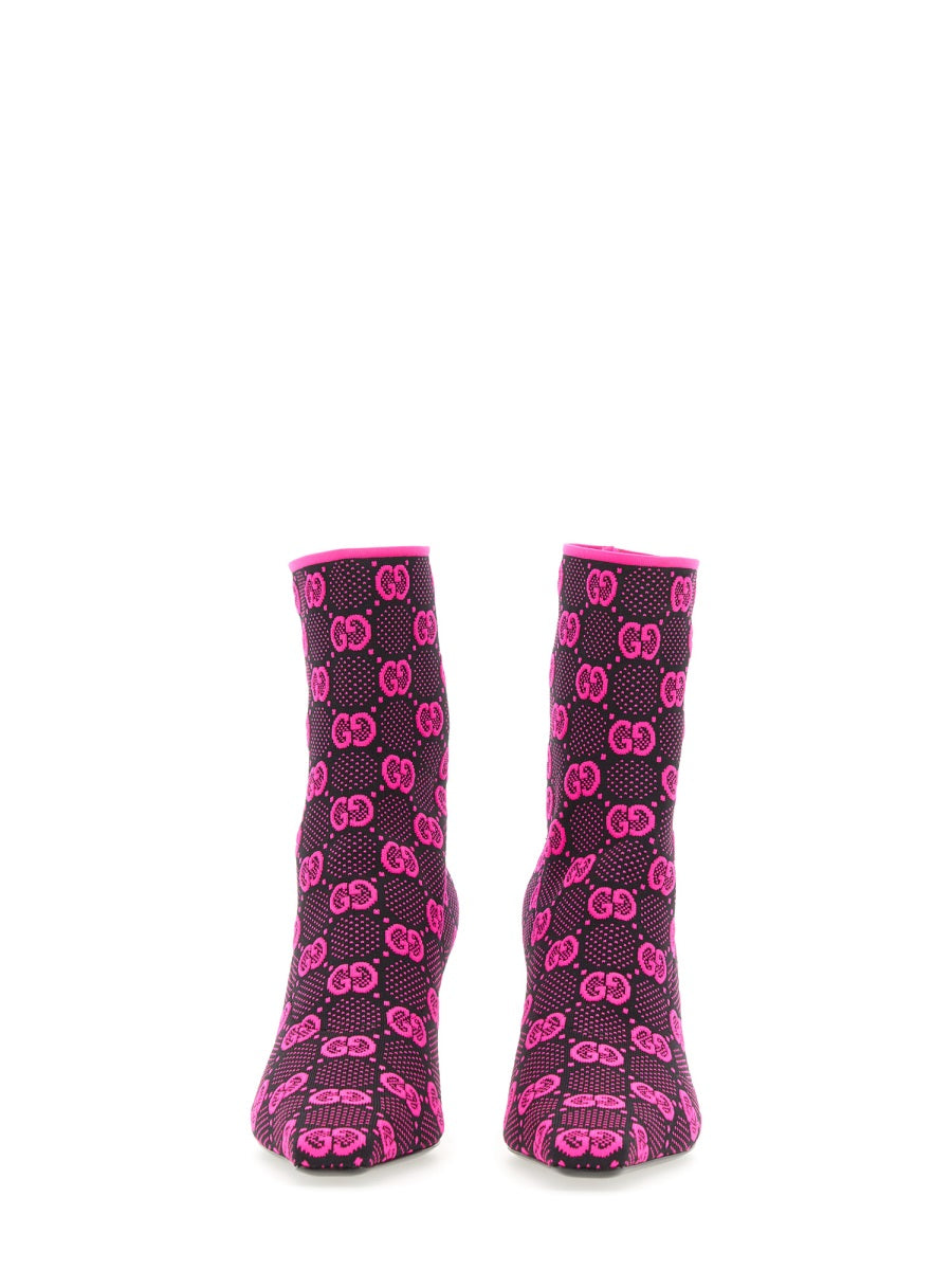 GUCCI Knit Medium Heel Boots - 7.5 cm