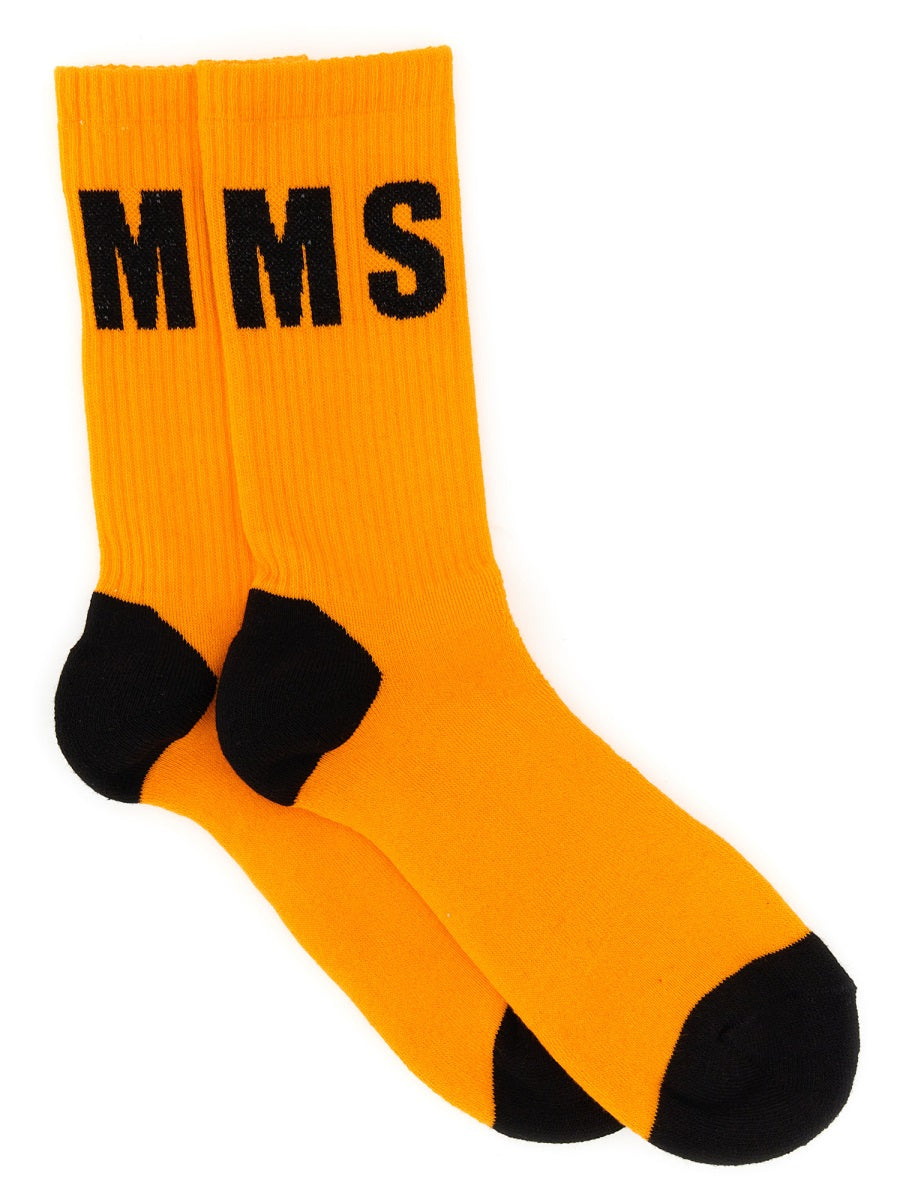 MSGM High Legging Logo Socks for Men
