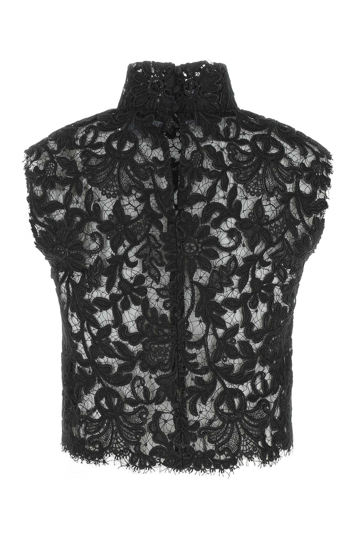 SAINT LAURENT Luxe Lace Top for Women - FW22 Collection