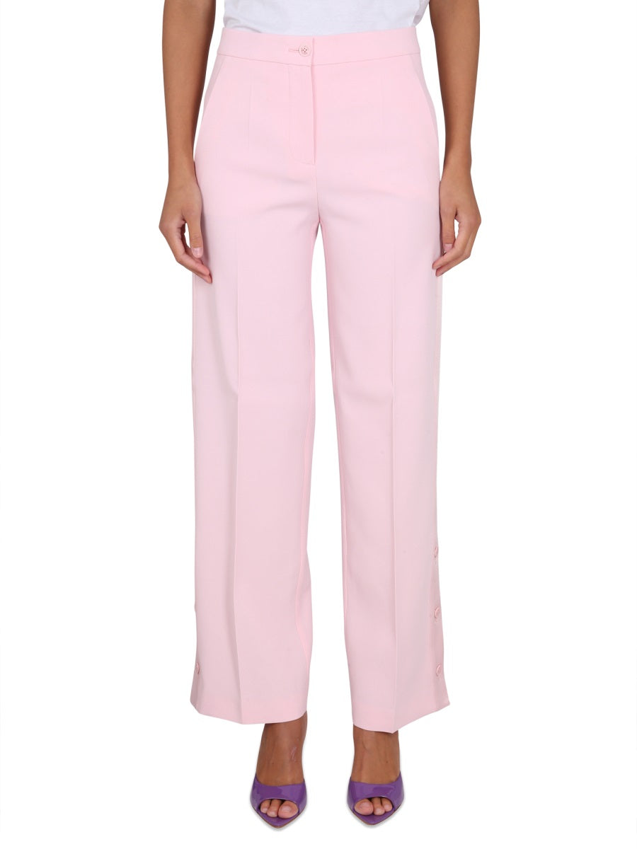 BOUTIQUE MOSCHINO Chic Button Closure Trousers for Women - SS23
