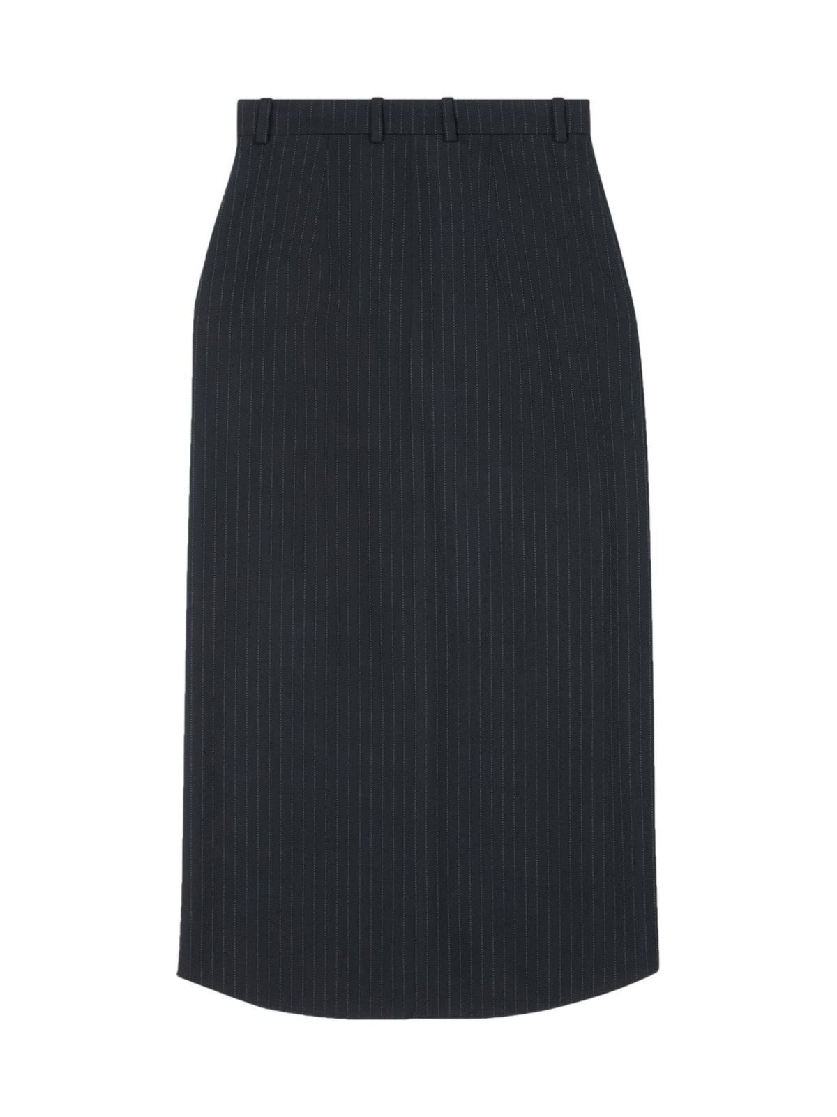 BALENCIAGA Hourglass Pinstripe Pencil Skirt