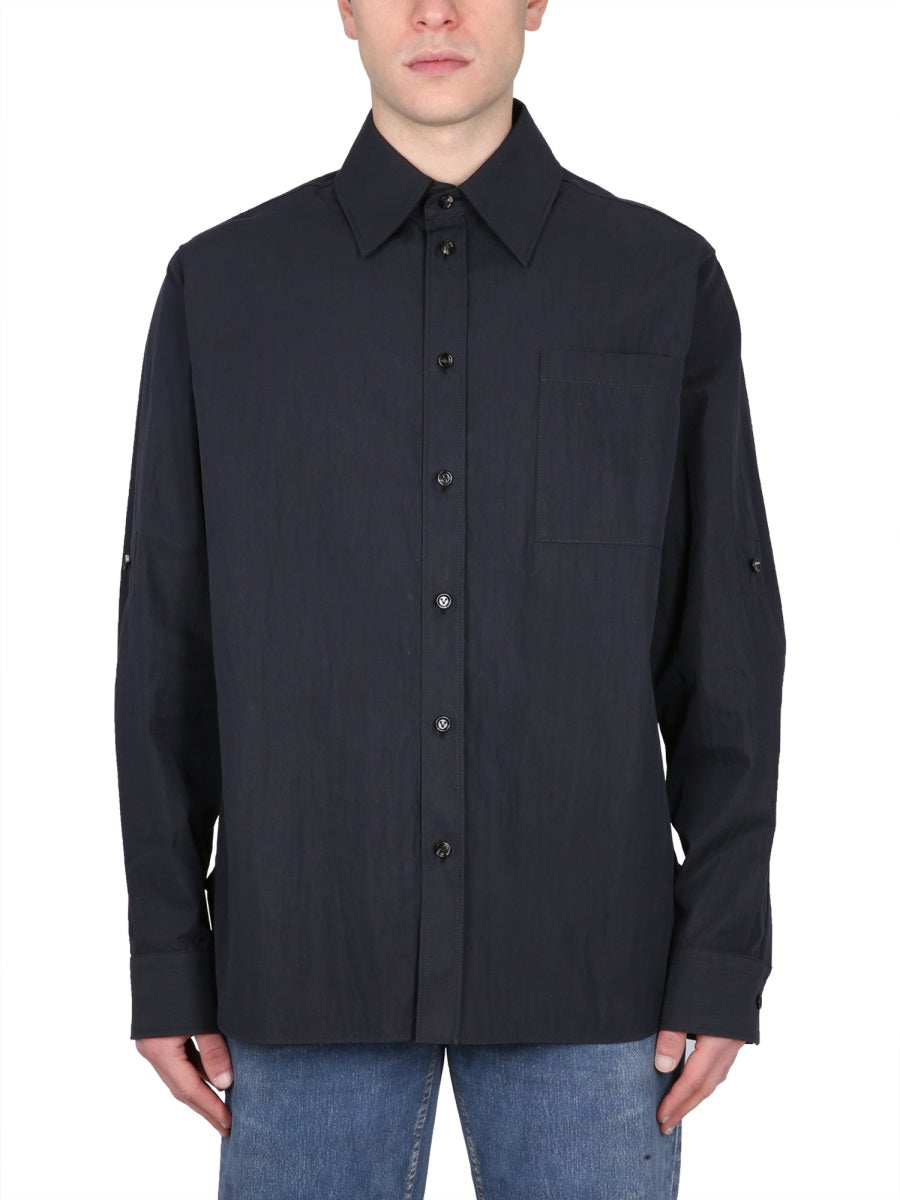 BOTTEGA VENETA Classic Cotton Twill Button-Up Shirt