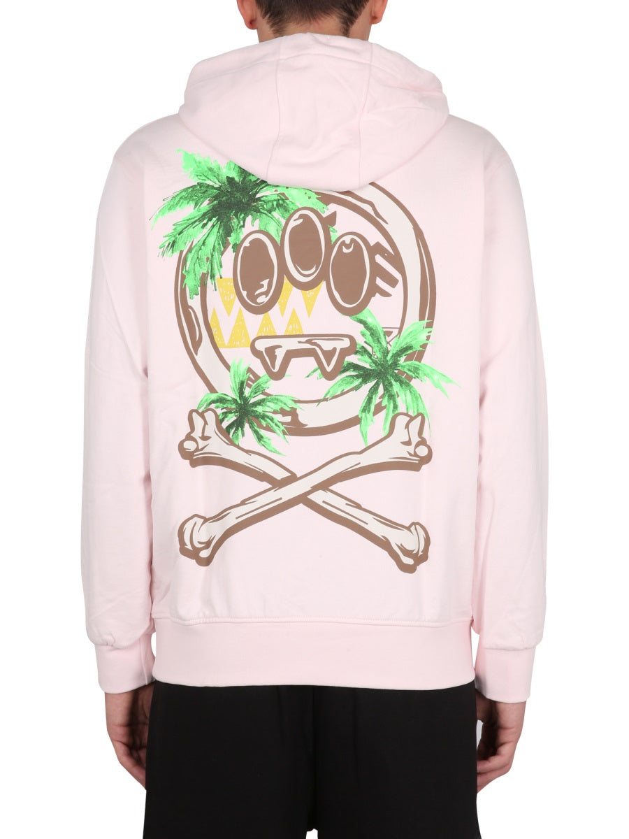 BARROW Unisex Logo Print Sweatshirt with Drawstring Hood