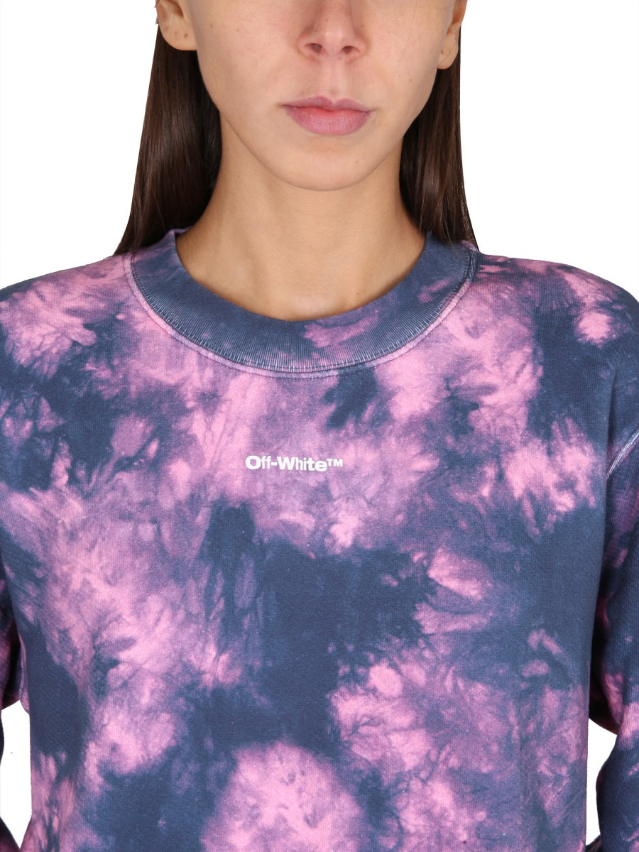 OFF-WHITE Crawling Tie-Dye Sweatshirt Dress