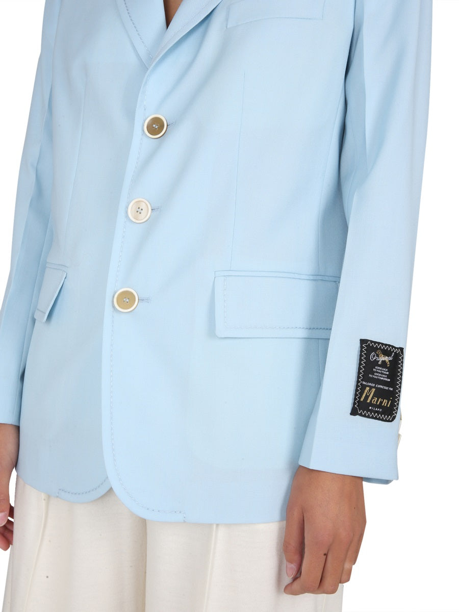 MARNI Cool Wool Long Blazer