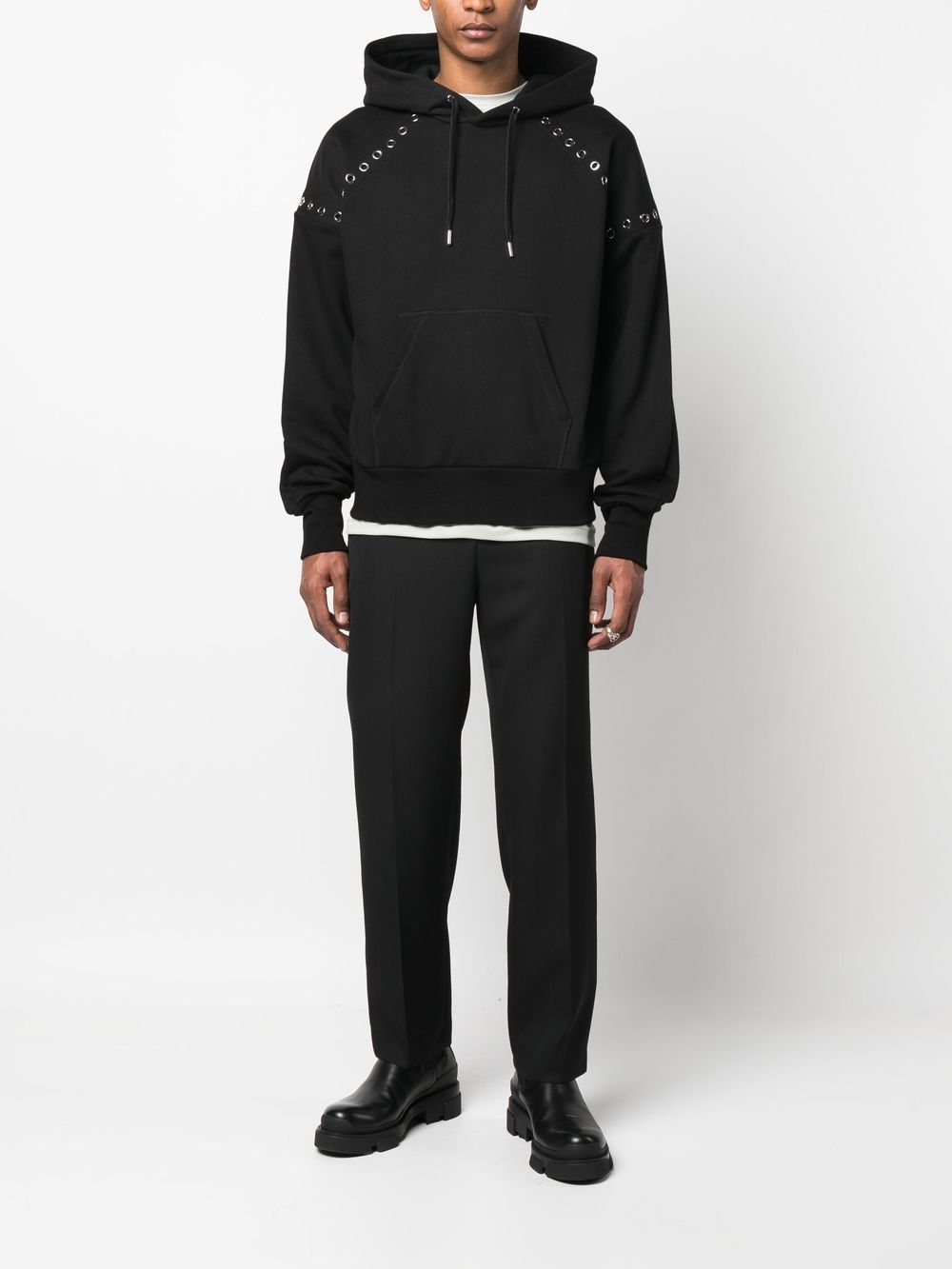 ALEXANDER MCQUEEN Eyelet Hoodie - Heavyweight Fabric