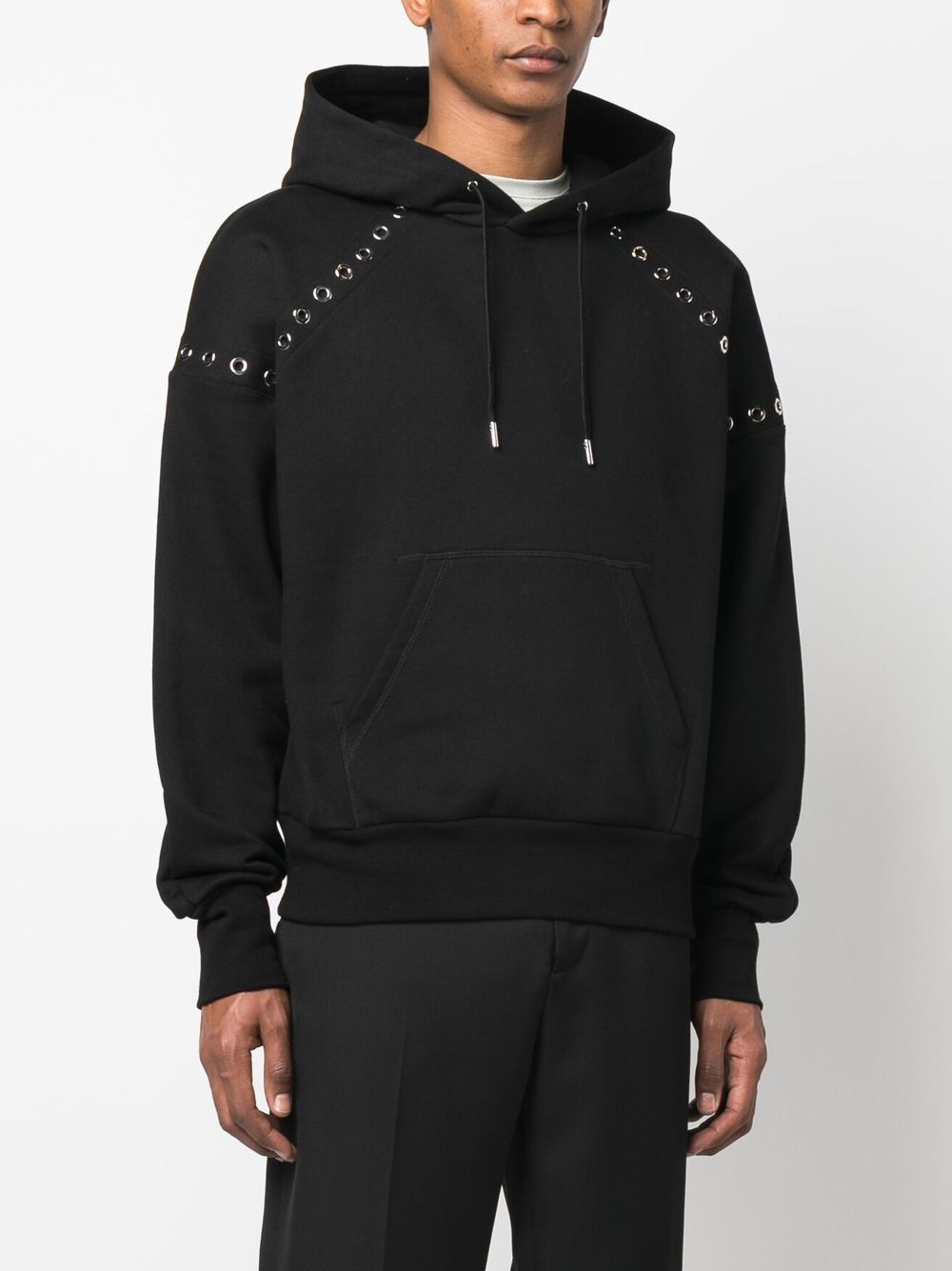 ALEXANDER MCQUEEN Eyelet Hoodie - Heavyweight Fabric