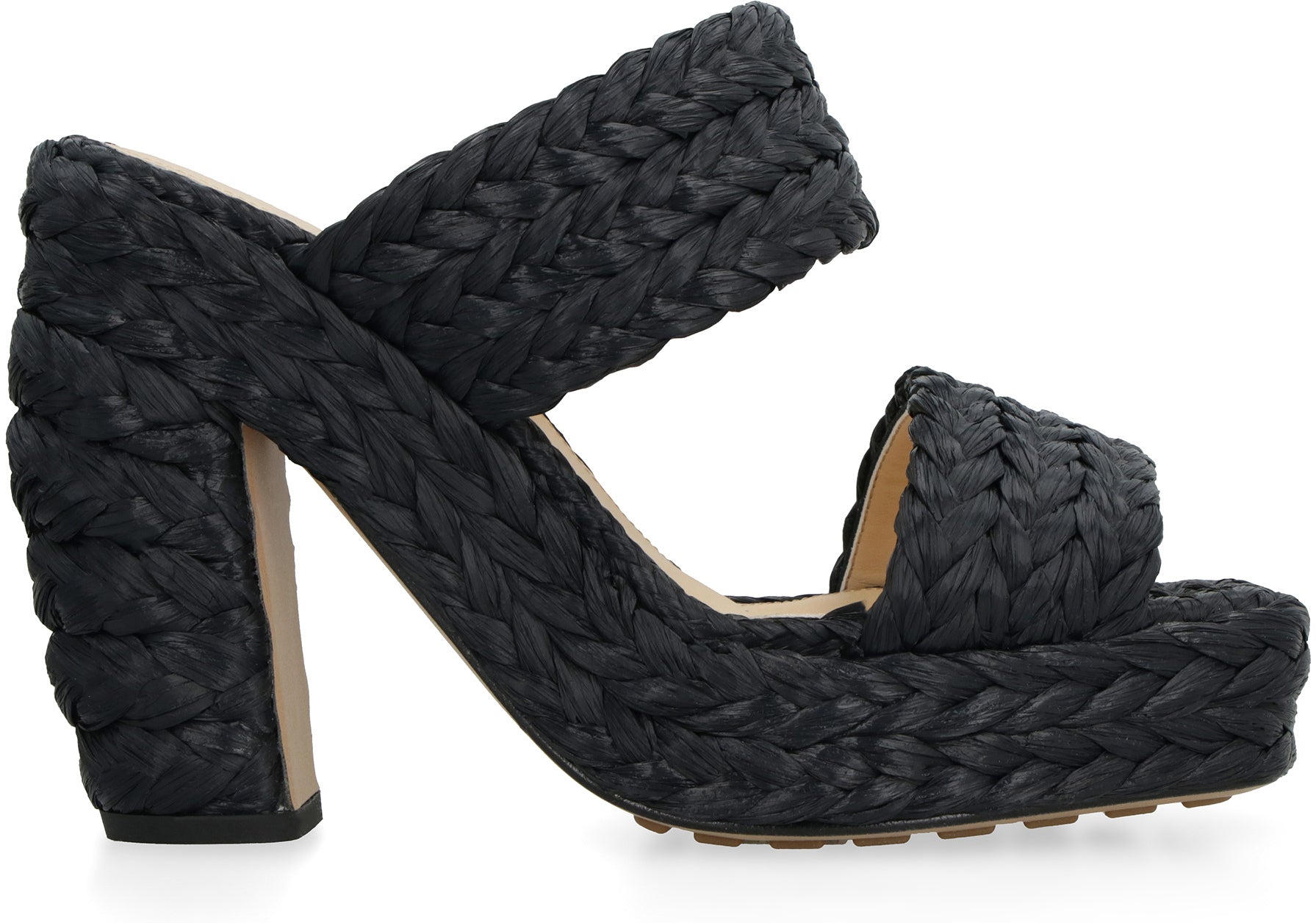 BOTTEGA VENETA Canalazzo Raffia Flat Sandals