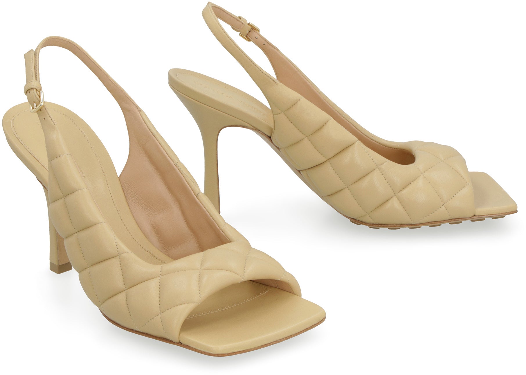 BOTTEGA VENETA Padded Leather Slingback Pumps