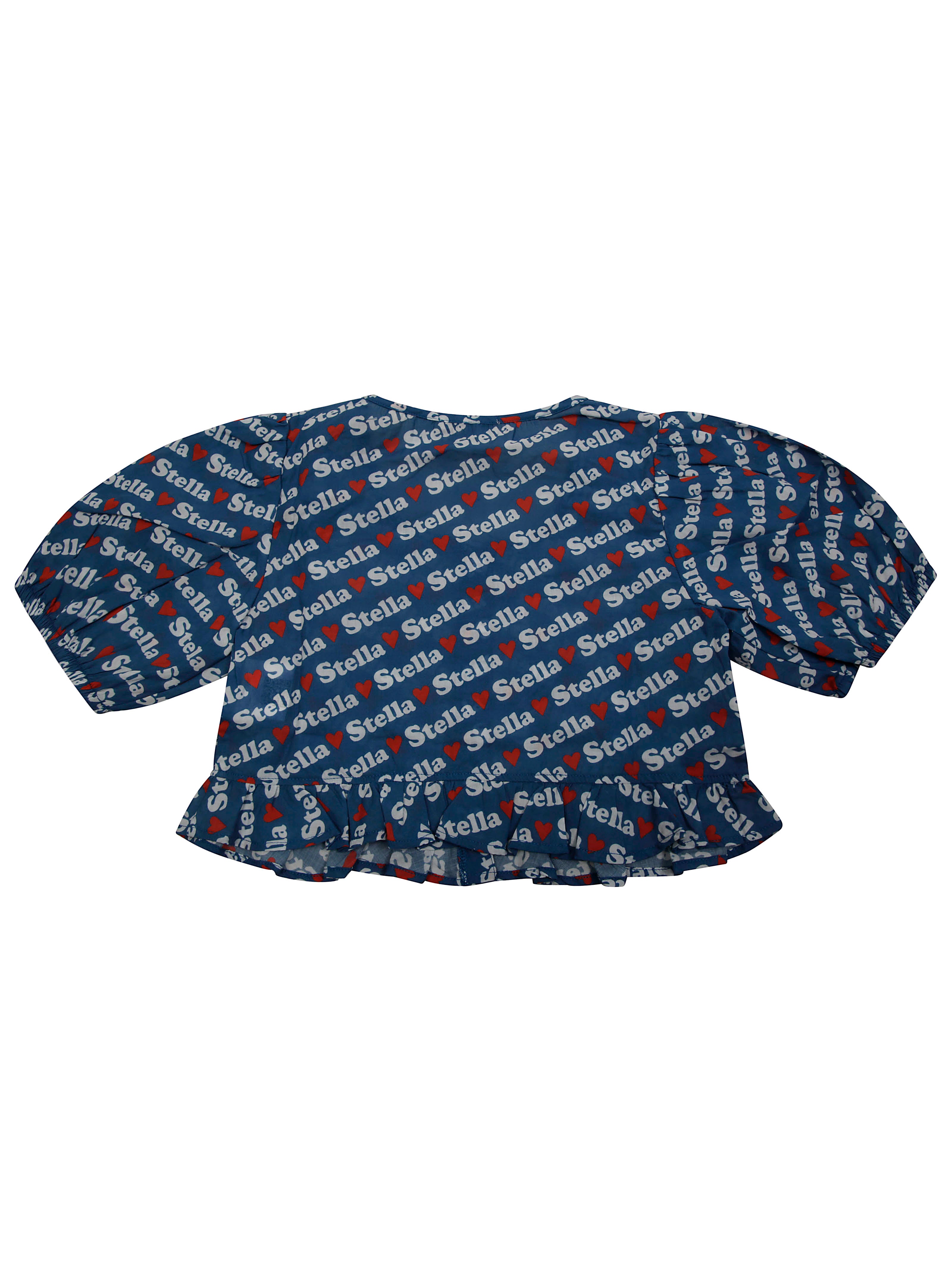 STELLA MC CARTNEY Mini Logo & Hearts Crop Shirt