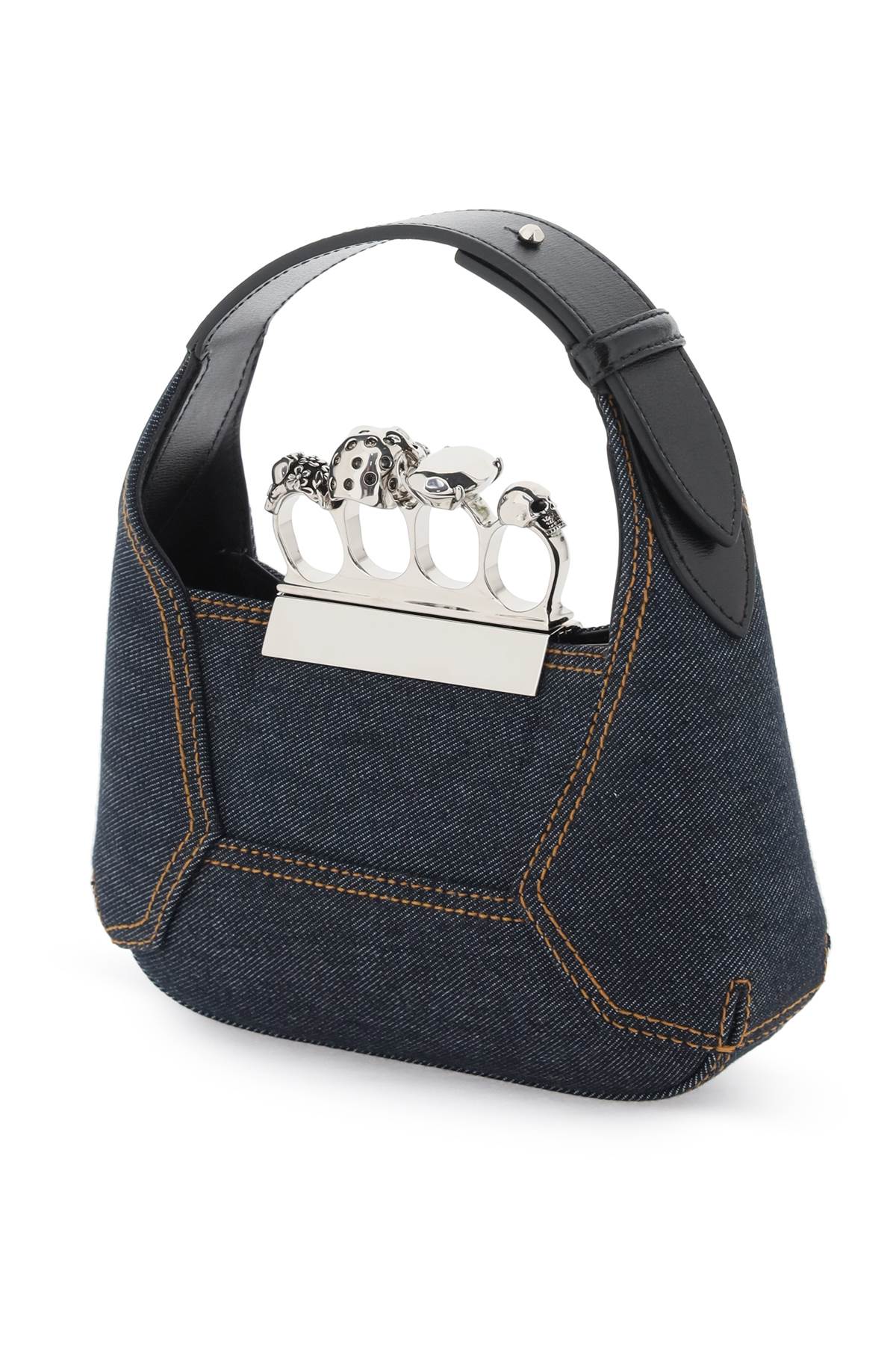 ALEXANDER MCQUEEN Mini Jewel-Embellished Hobo Handbag