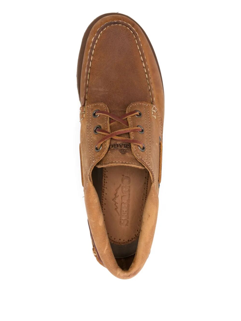 SEBAGO Lace-Up Crazy Horse Car Shoes for Men