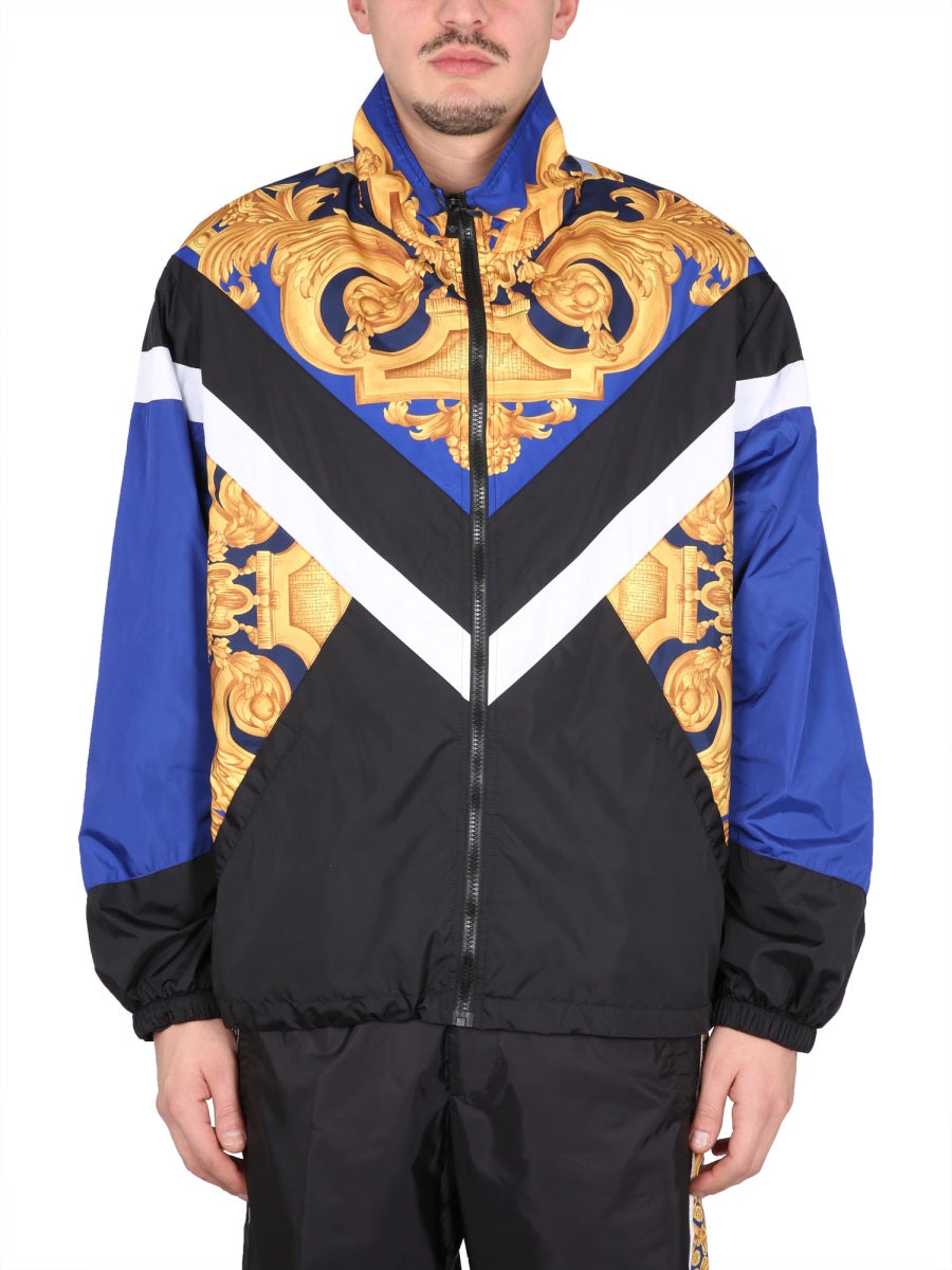 VERSACE Windproof Baroque Print Jacket