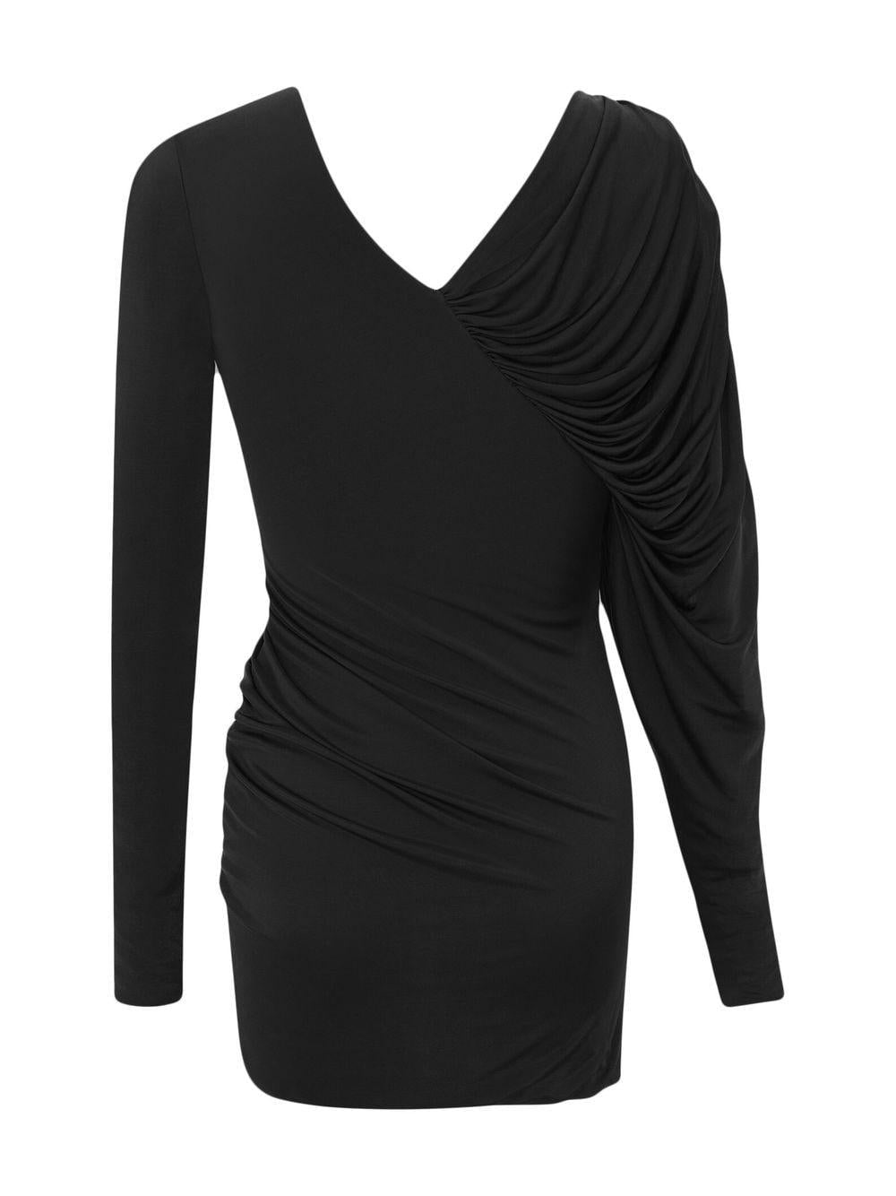 SAINT LAURENT Elegant Draped Mini Dress for Women