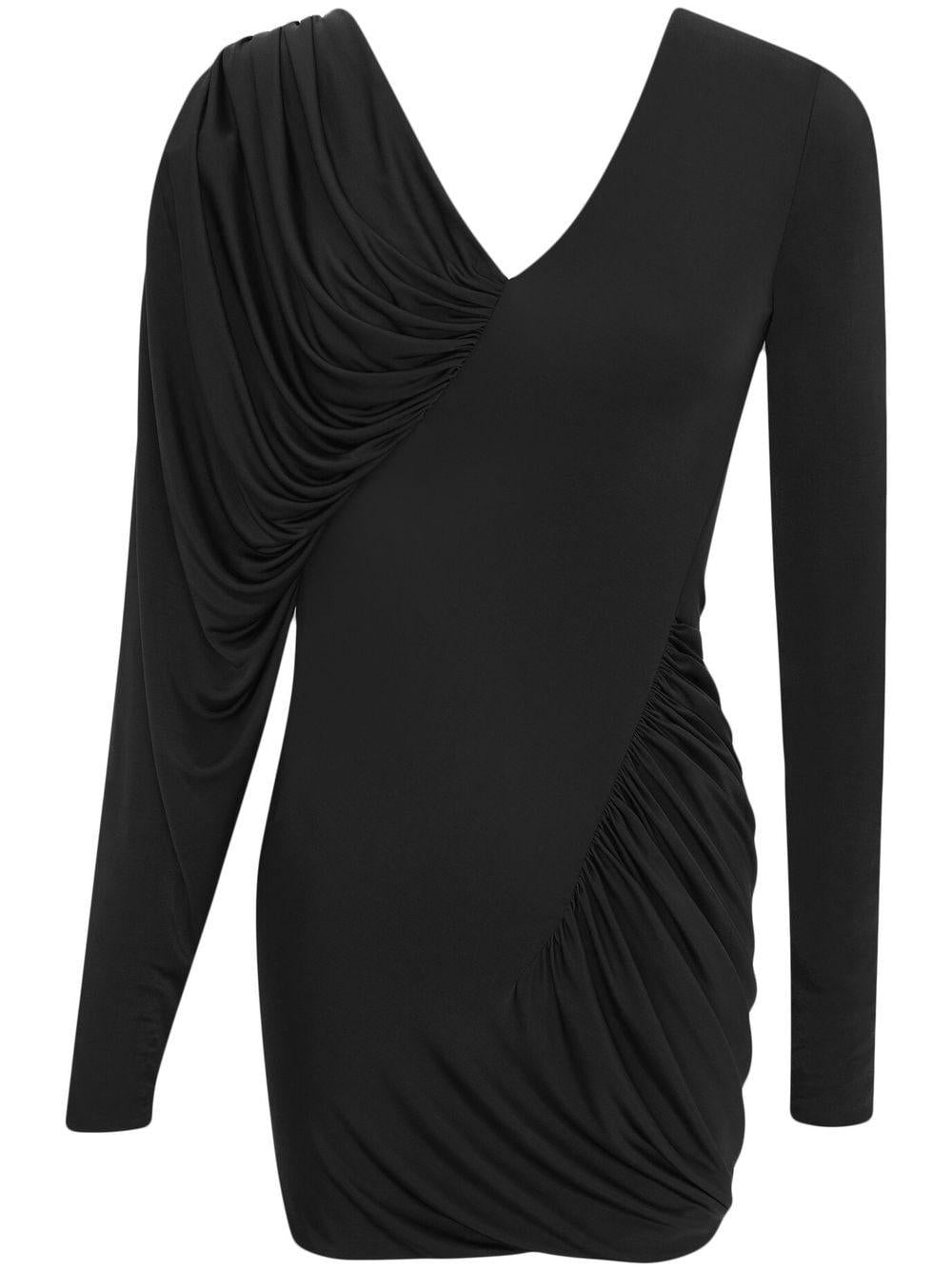 SAINT LAURENT Elegant Draped Mini Dress for Women