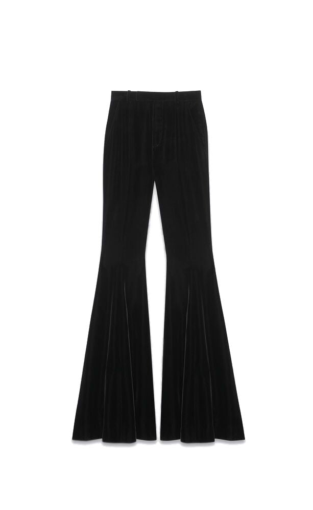 SAINT LAURENT Velvet Flare Pants for Women