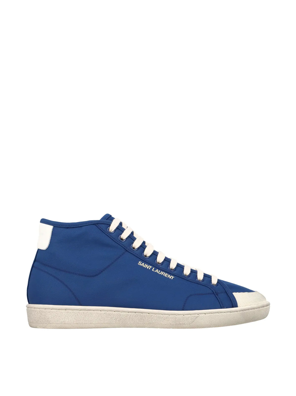 SAINT LAURENT Classic Logo Mid-Top Sneakers