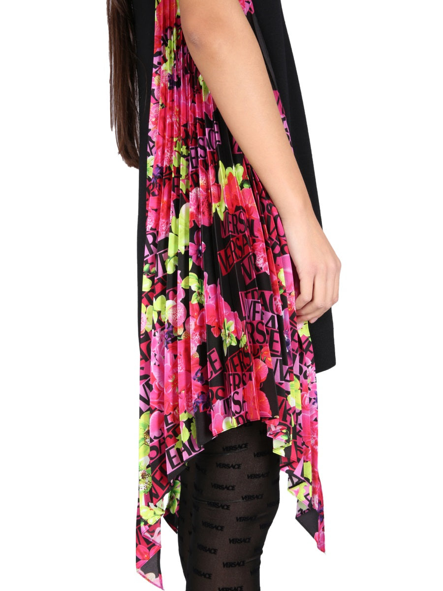 VERSACE Mini Orchid Logo Dress