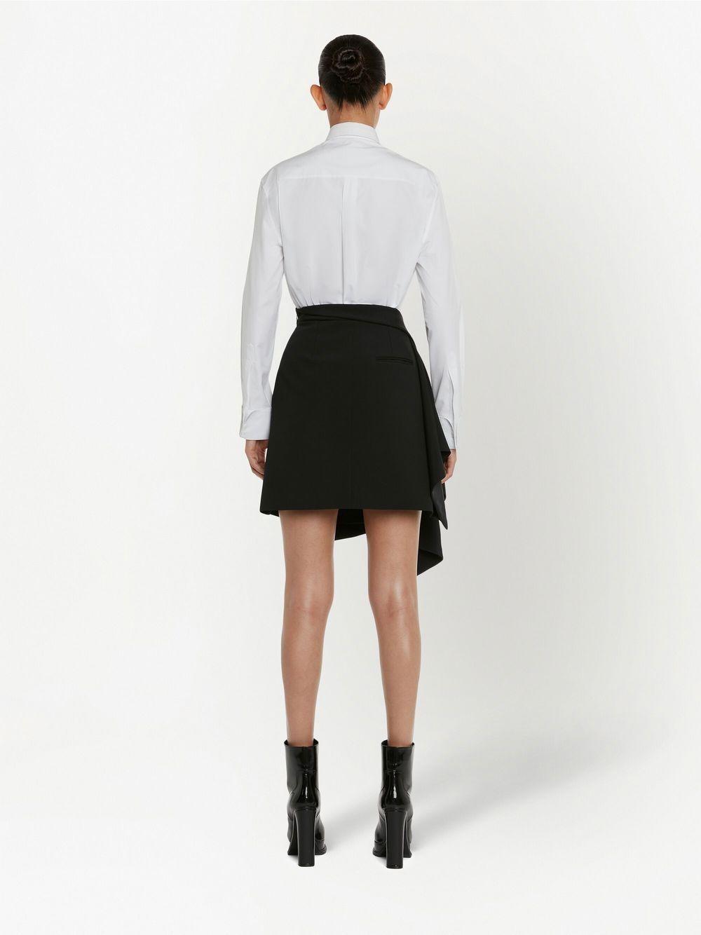 ALEXANDER MCQUEEN Draped Deconstructed Tail Mini Skirt