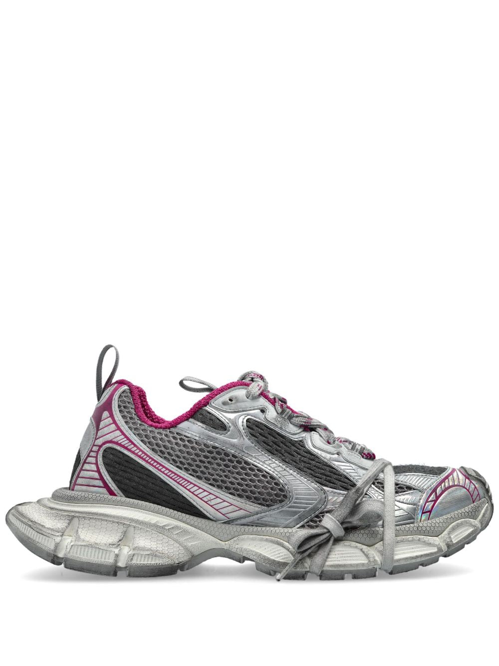 BALENCIAGA 3XL Women's Lace-Up Sneakers with Pull-Tab