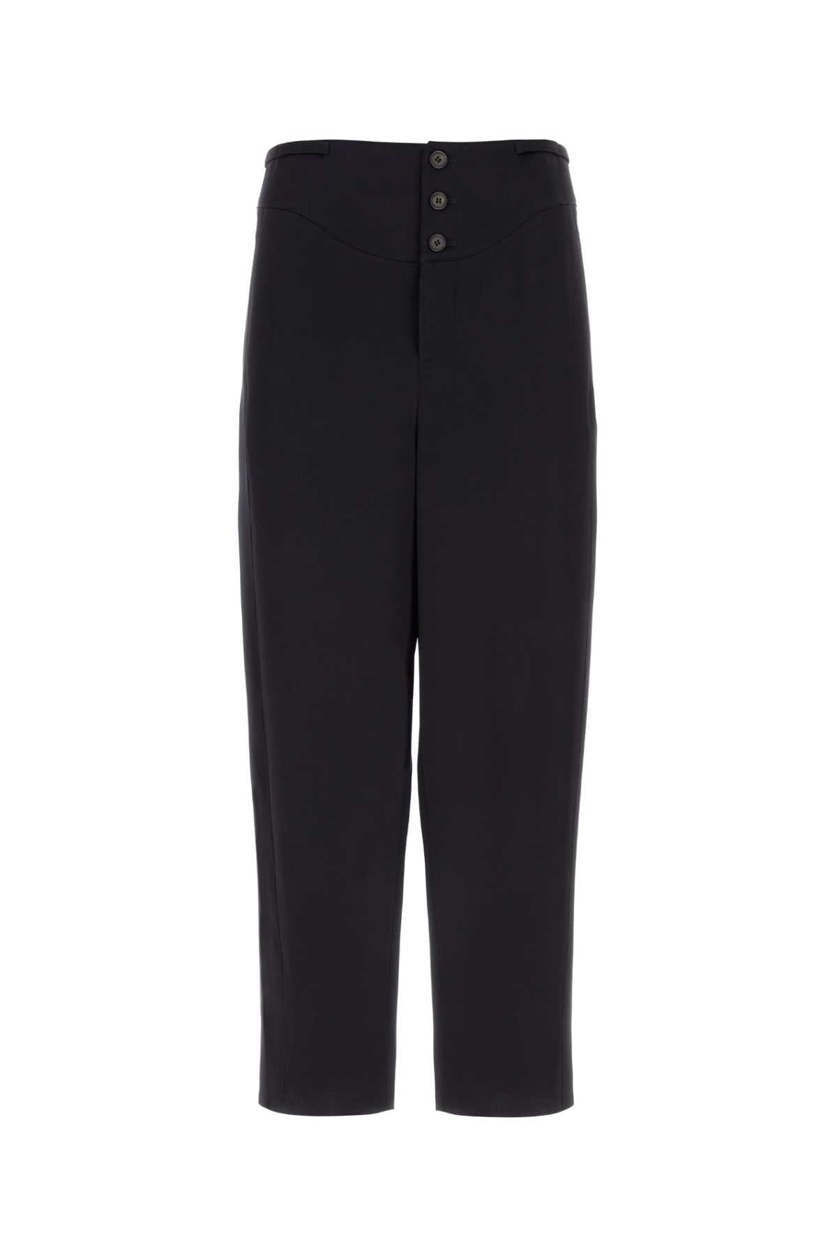 SAINT LAURENT Midnight Crepe Satin Trousers for Men