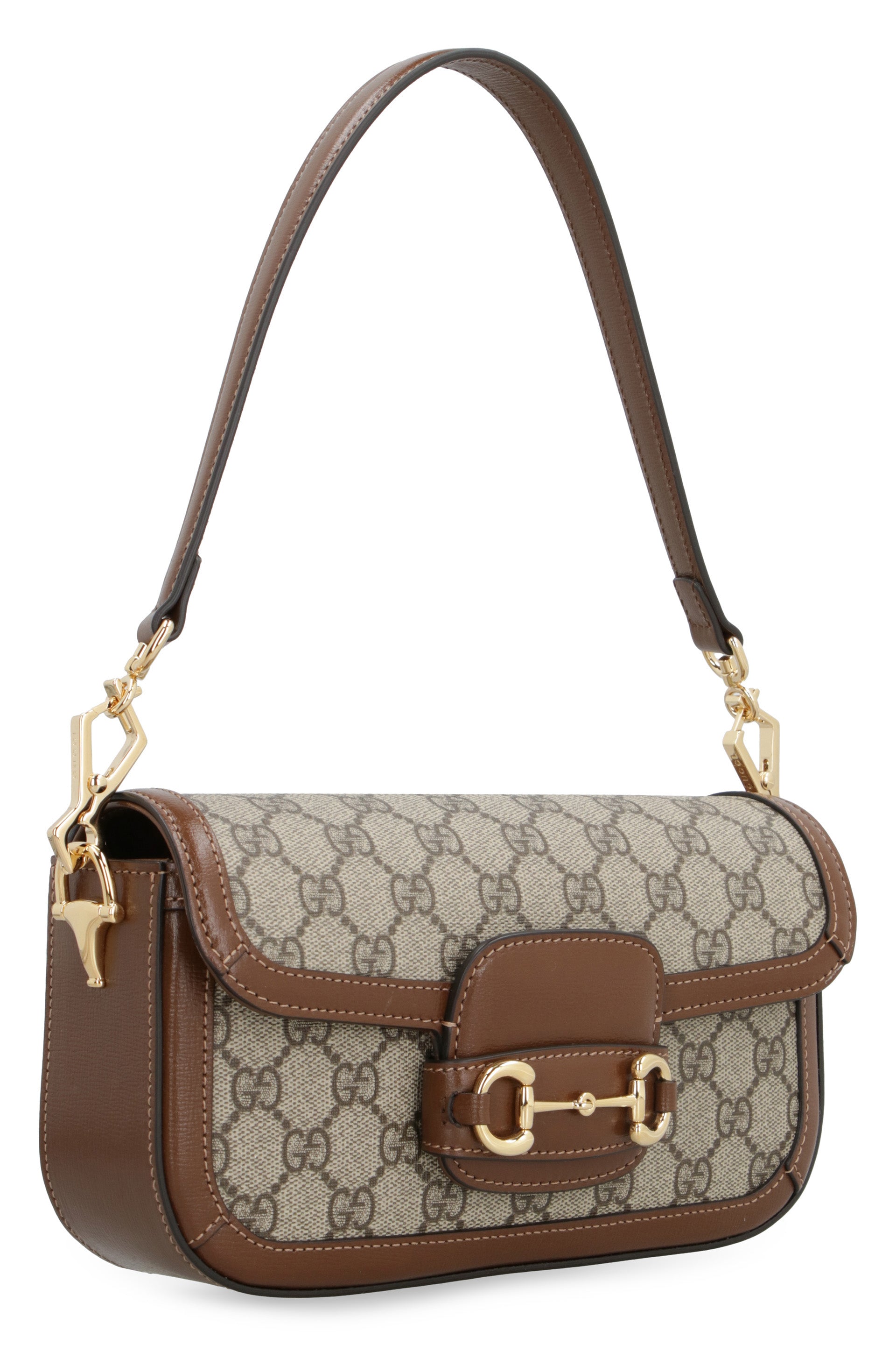 GUCCI Leather and GG Fabric Handbag - Mini Crossbody Design