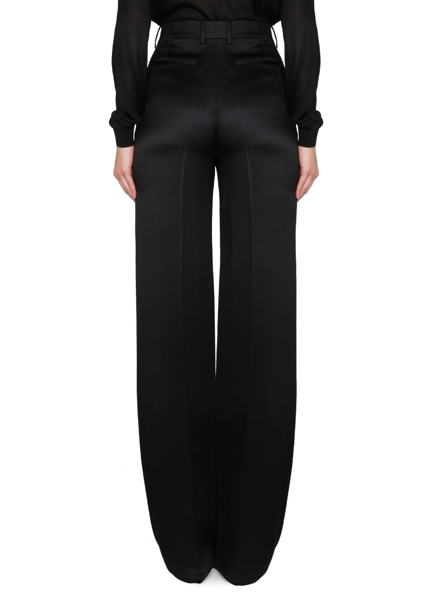 SAINT LAURENT Satin Flared Pants for Women