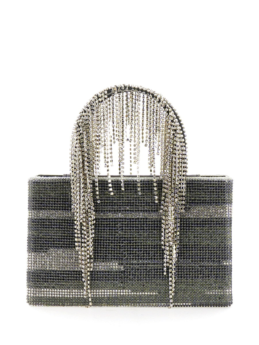 KARA Stylish Handbag with Crystals - Mini Double Top Handle