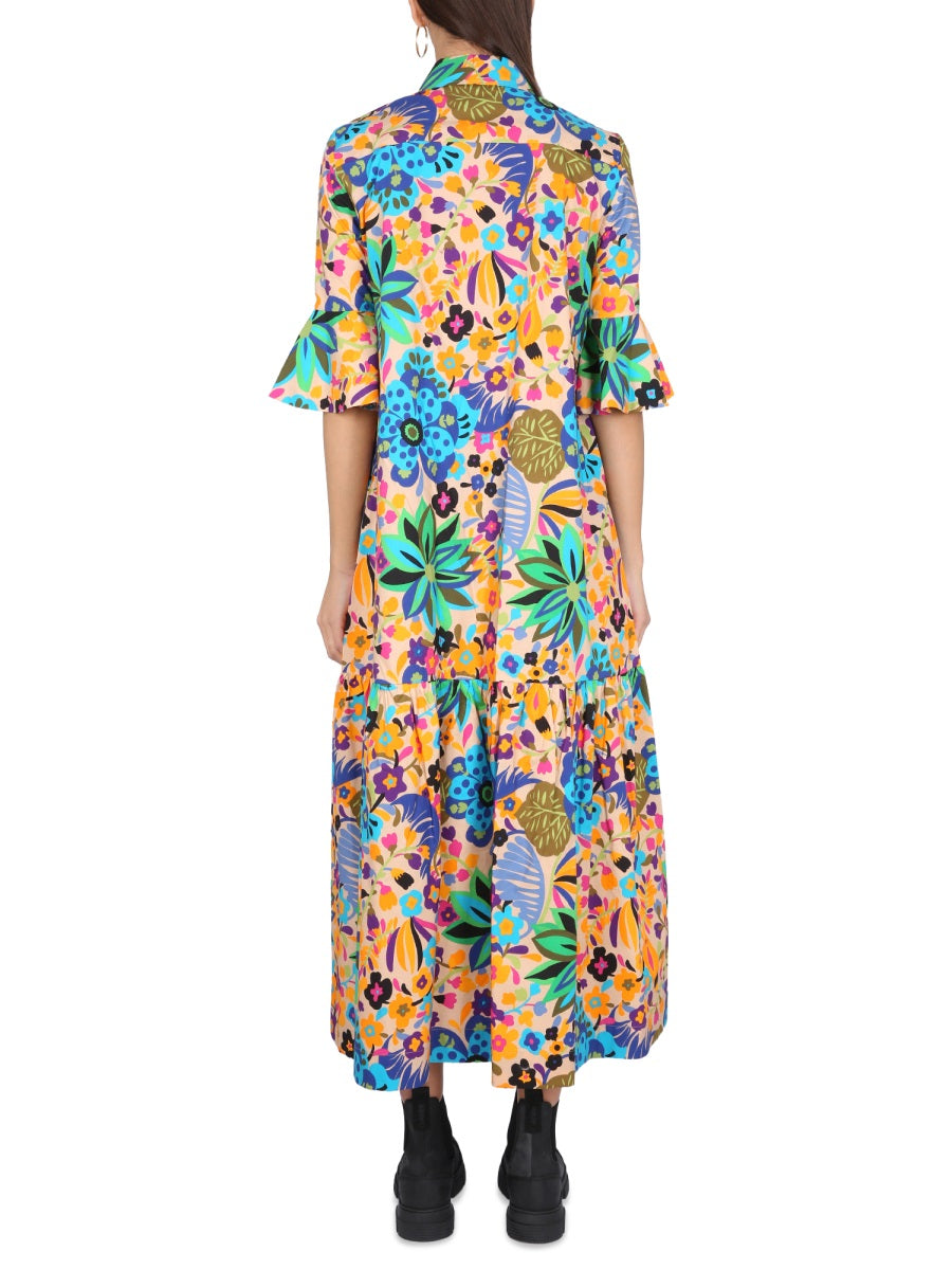 LA DOUBLEJ Artisan Mini Dress with Button Closure