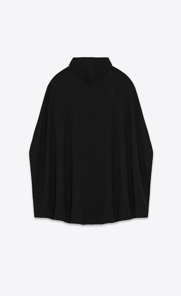 SAINT LAURENT Fleece Hoodie Cape